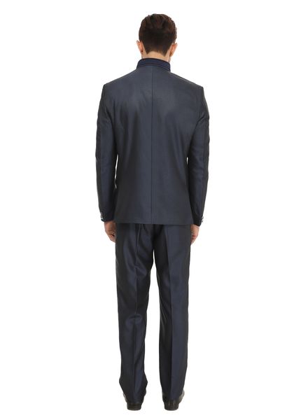 Suits Polyester Viscose Party Wear Regular fit Stand Collar Designer Solid 2 Piece Suit La Scoot